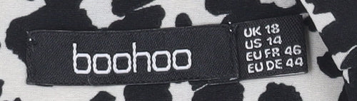 Boohoo Women's Animal Print Knee Length Shift Dress