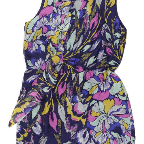 Marks and Spencer Women's Multicoloured Silk Shift Dress Size 18