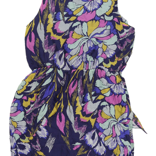 Marks and Spencer Women's Multicoloured Silk Shift Dress Size 18