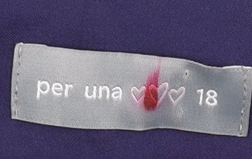 Marks and Spencer Women's Multicoloured Silk Shift Dress Size 18