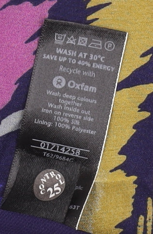 Marks and Spencer Women's Multicoloured Silk Shift Dress Size 18