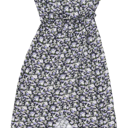 Oasis Women's Floral Midi Wrap Dress - Size 8