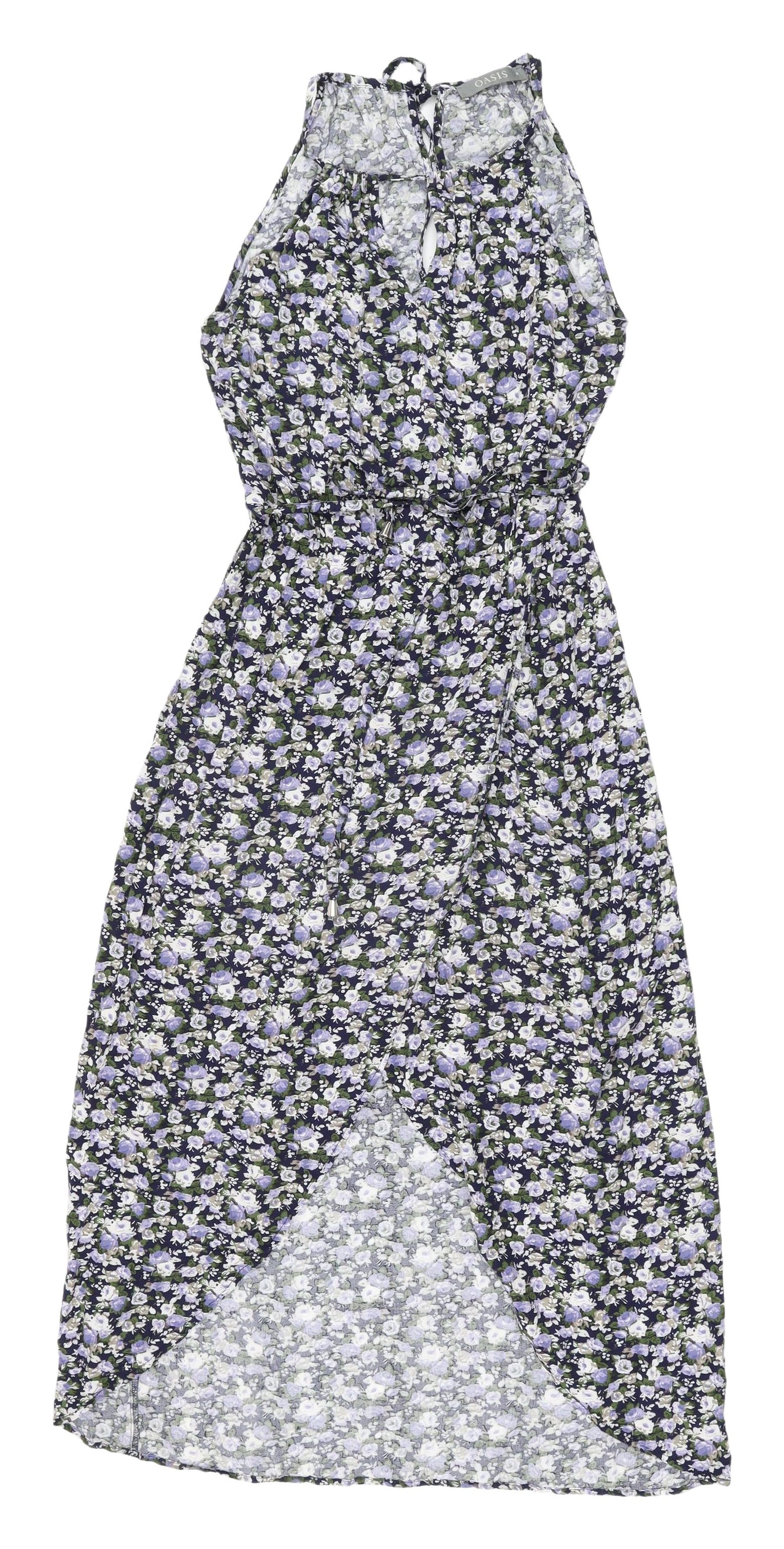 Oasis Women's Floral Midi Wrap Dress - Size 8