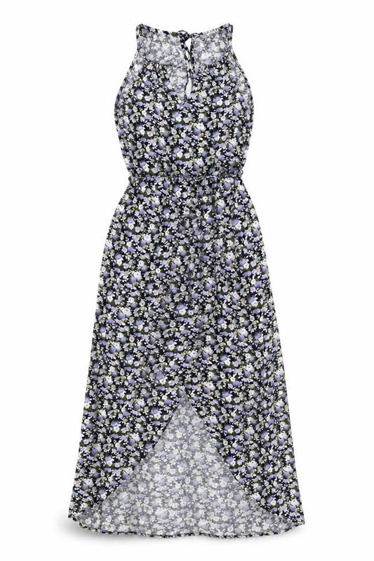 Front view of Oasis Women's Floral Midi Wrap Dress -, size 8