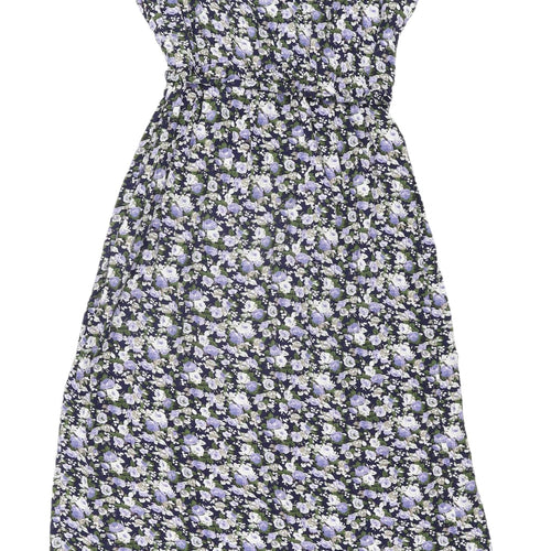 Oasis Women's Floral Midi Wrap Dress - Size 8
