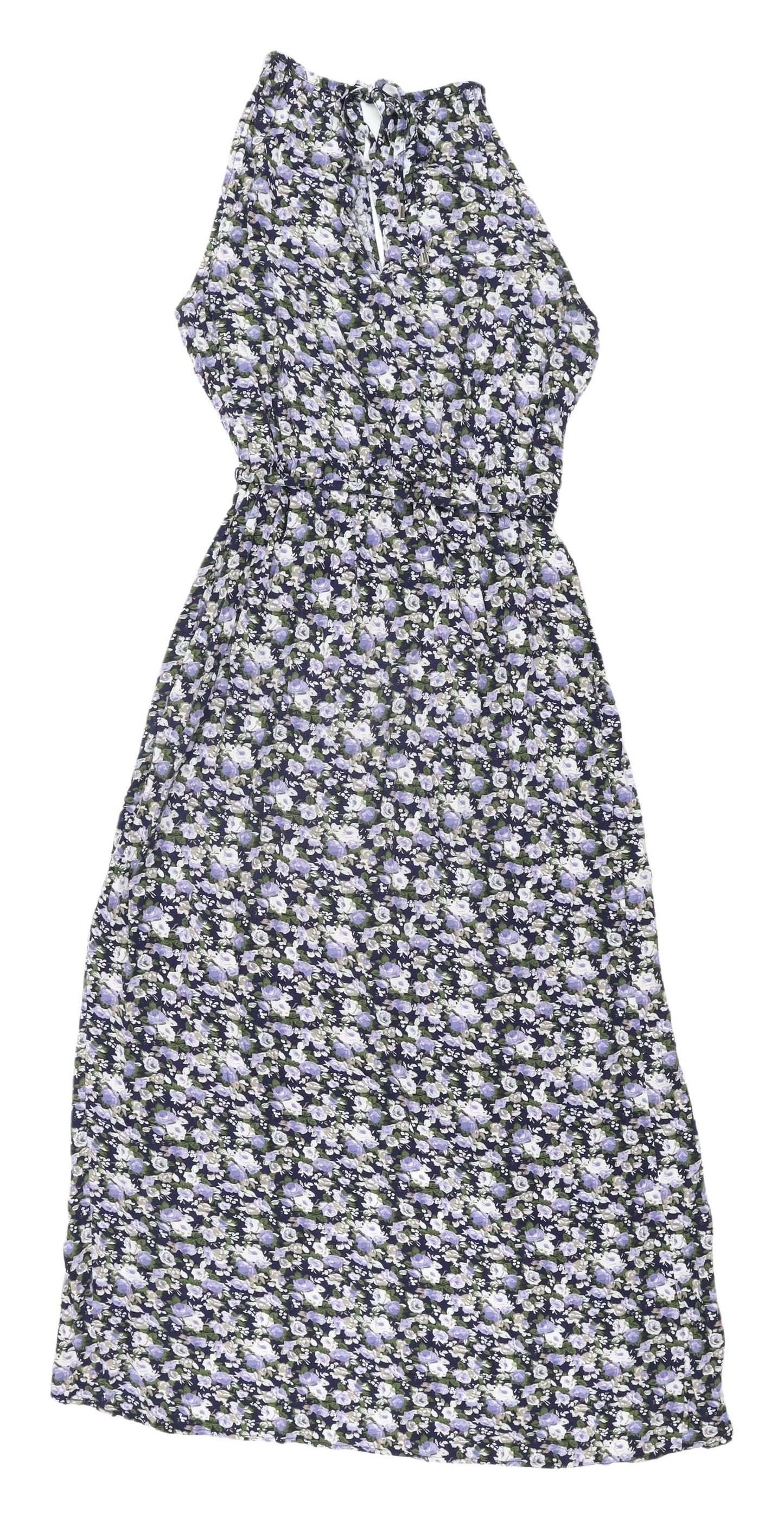 Oasis Women's Floral Midi Wrap Dress - Size 8