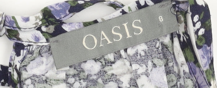 Oasis Women's Floral Midi Wrap Dress - Size 8