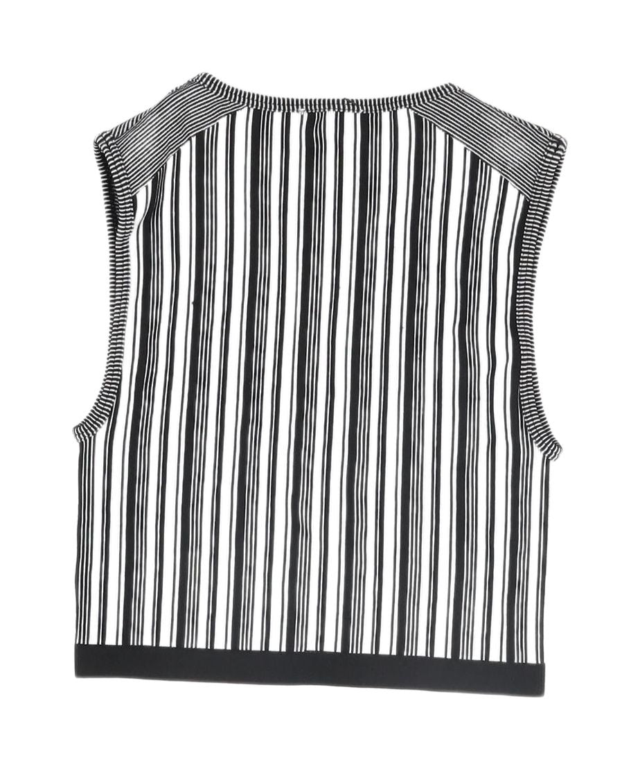 Zara Women's Black Cropped Stripe Tank Top XS