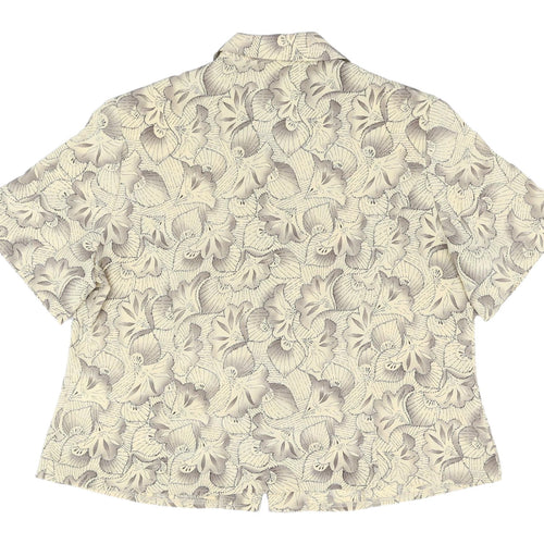 Eastex Women's Beige Floral Blouse, Size 18