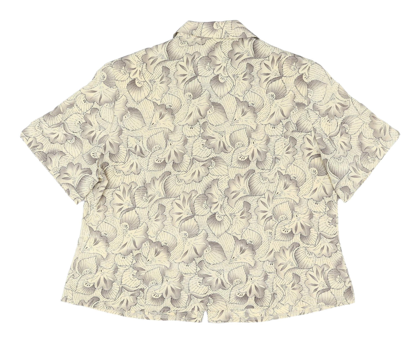 Eastex Women's Beige Floral Blouse, Size 18