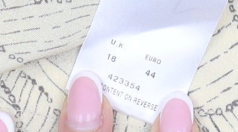 Eastex Women's Beige Floral Blouse, Size 18