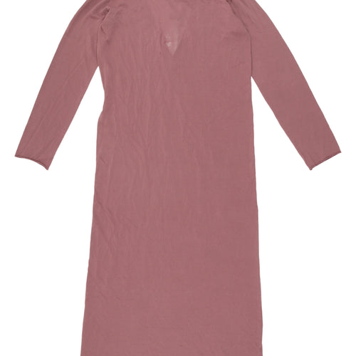 Zara Women's Pink Midi Shift Dress, Size S, Casual