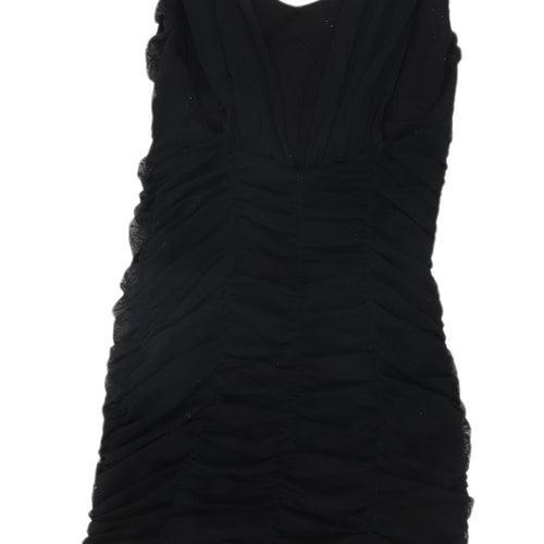 H&M Women's Black Bodycon Dress, Size 10, Party Style