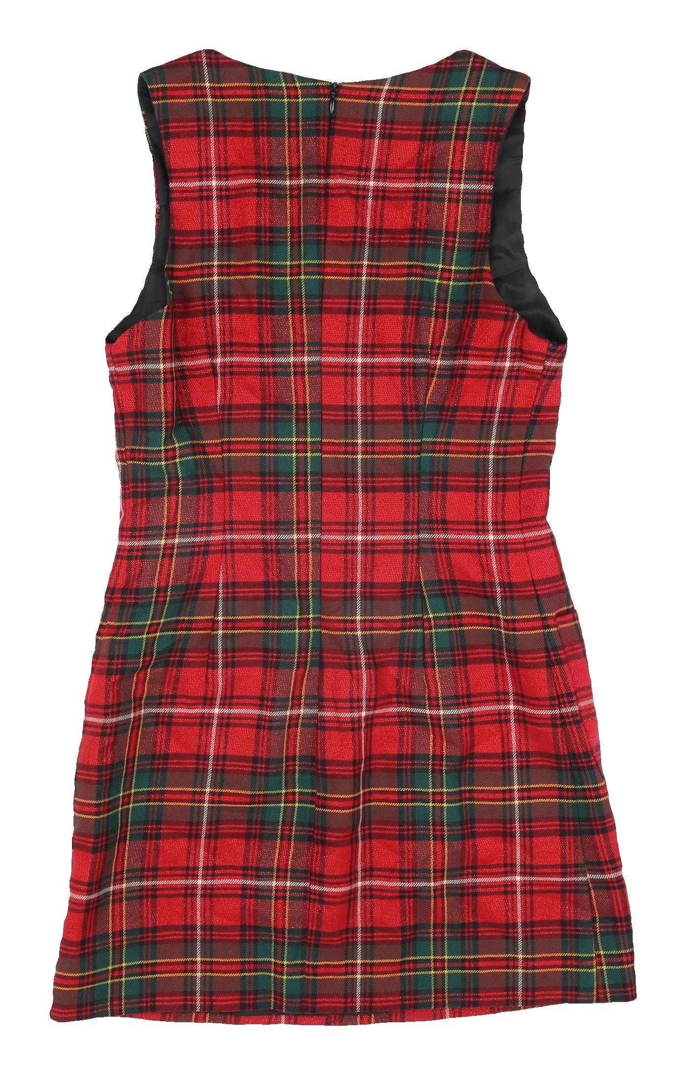 Swish Women's Red Plaid Wool Shift Dress S