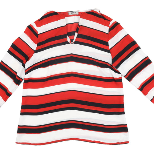 Soon Women's Multicoloured Striped Tunic Blouse Size 12