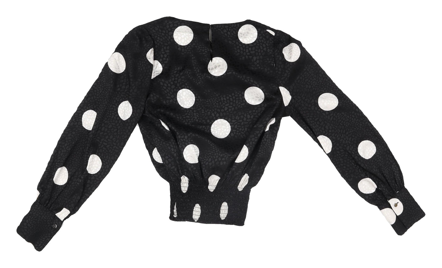 New Look Women's Black Polka Dot Blouse, Size 4