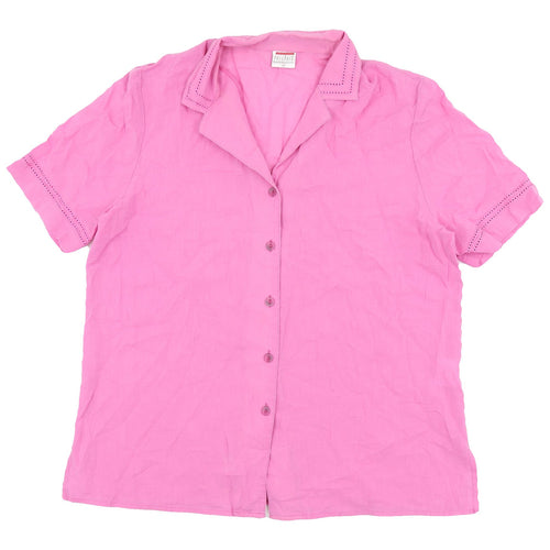 Reichart Women's Pink Button-Up Blouse Size 14