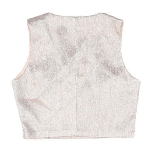 Miss Selfridge Women's Silver Cropped Blouse UK 12