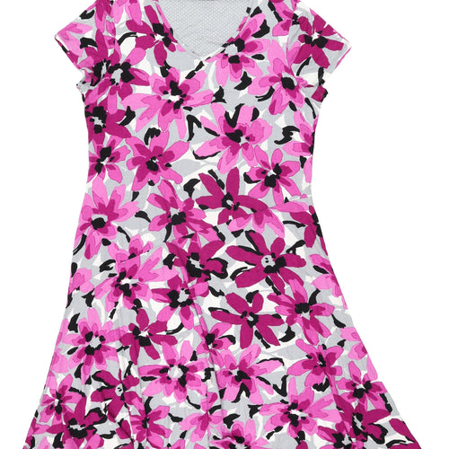 Marks and Spencer Floral A-Line Dress, Size 18, Knee Length