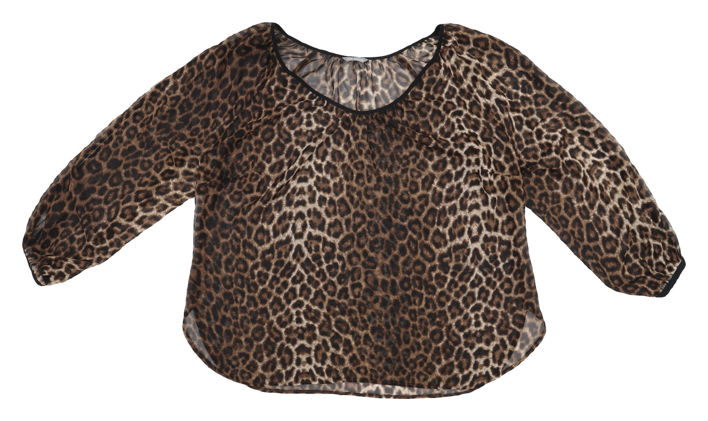 Marks and Spencer Women's Brown Animal Blouse Size 20