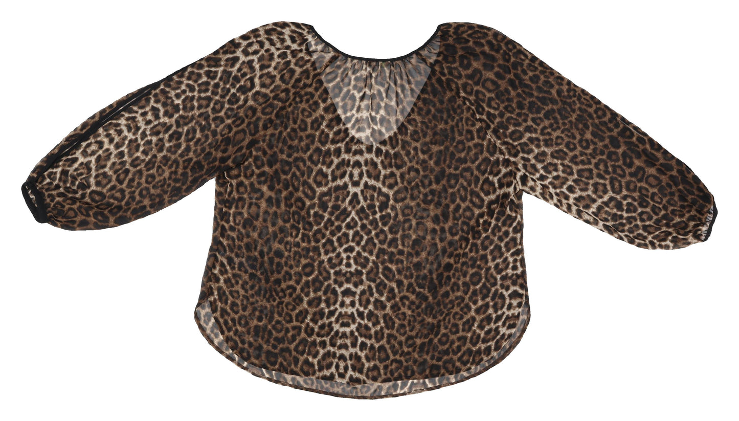 Marks and Spencer Women's Brown Animal Blouse Size 20