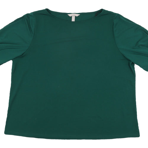 H&M Women's Green XL Basic T-Shirt 3/4 Sleeve