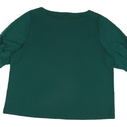 H&M Women's Green XL Basic T-Shirt 3/4 Sleeve