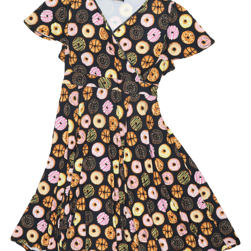 Lady V London Multicoloured Novelty Wrap Dress Size 20