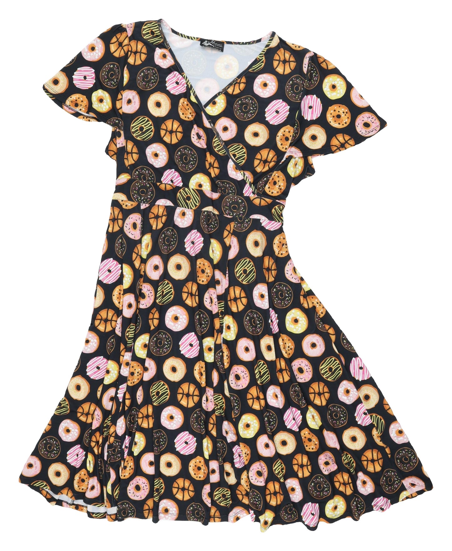 Lady V London Multicoloured Novelty Wrap Dress Size 20