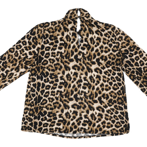 M&Co Women’s Leopard Print Blouse, UK 12, Viscose