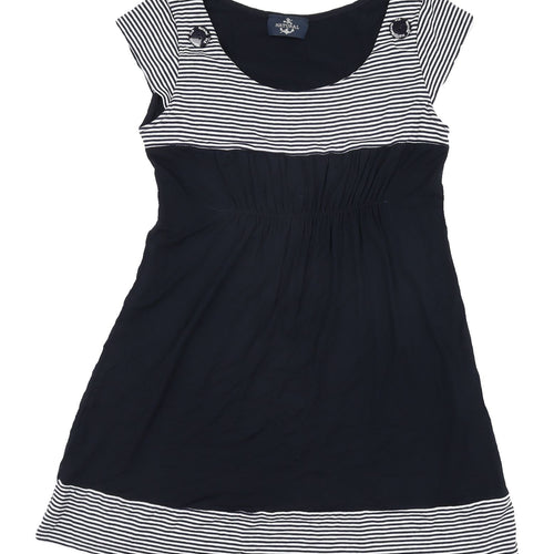 Natural Women's Black Tunic with Button Accents, M