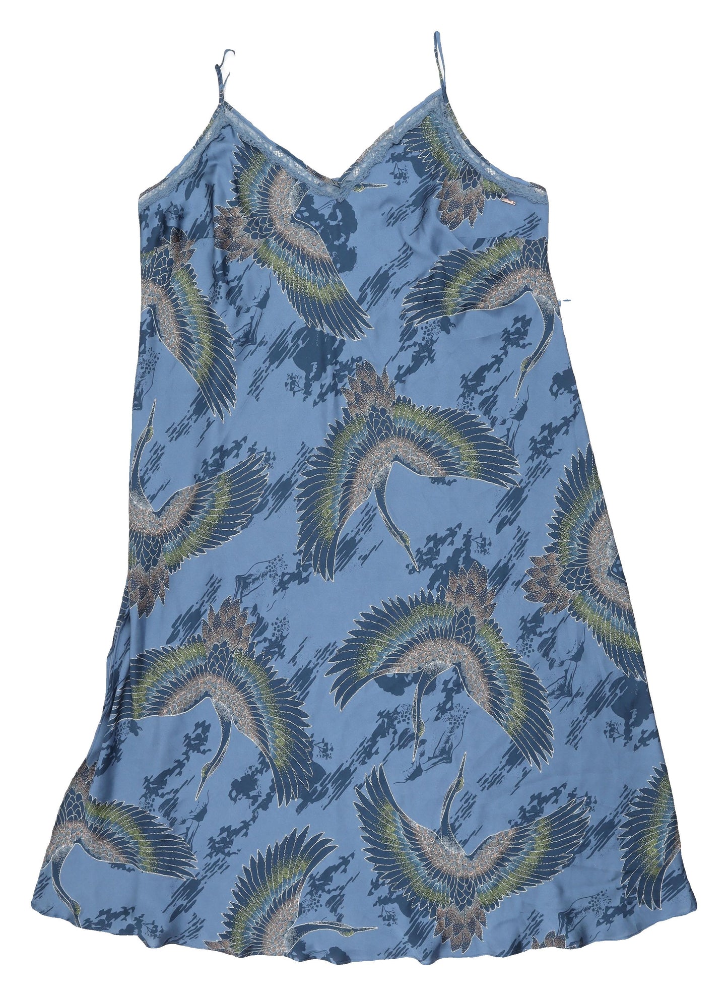 Marks and Spencer Blue Animal Print Slip Dress