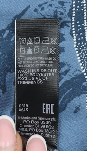 Marks and Spencer Blue Animal Print Slip Dress