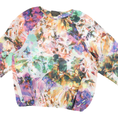 Debbie Shachat Women's Multicoloured Floral Tunic Blouse M