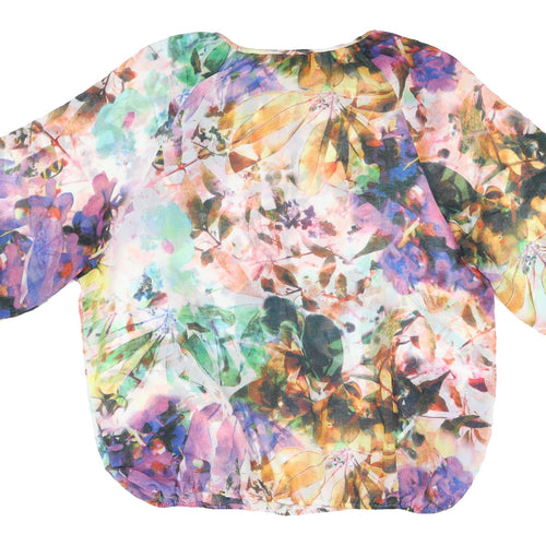 Debbie Shachat Women's Multicoloured Floral Tunic Blouse M