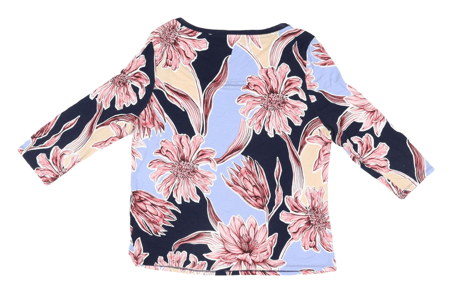 Marks and Spencer Women's Blue Floral Jersey Blouse 14