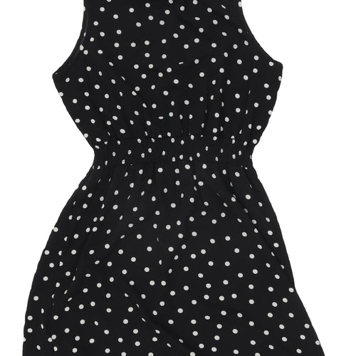New Look Women's Black Polka Dot Dress Size 12