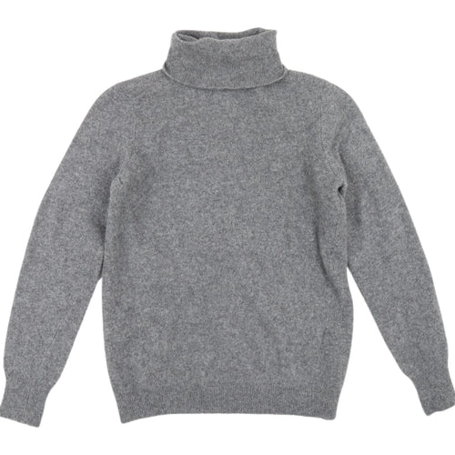 Stile Benetton Women's Grey Roll Neck Wool Jumper M