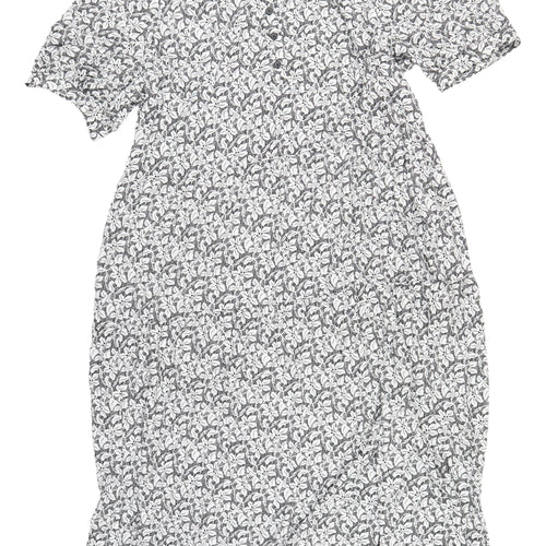 Marks and Spencer Women's Black Floral Dress, Size 22