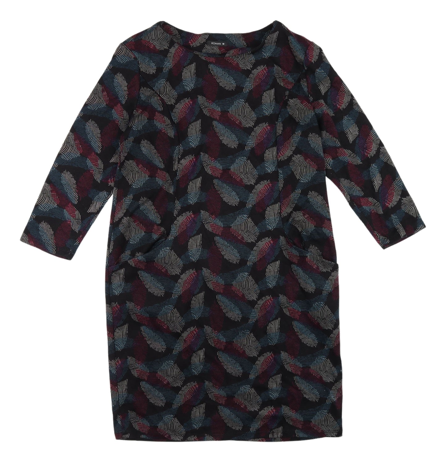 Roman Multicoloured Women’s Shift Dress Size 10