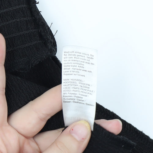 River Island Black Wide-Leg Trousers, Women's Size 12