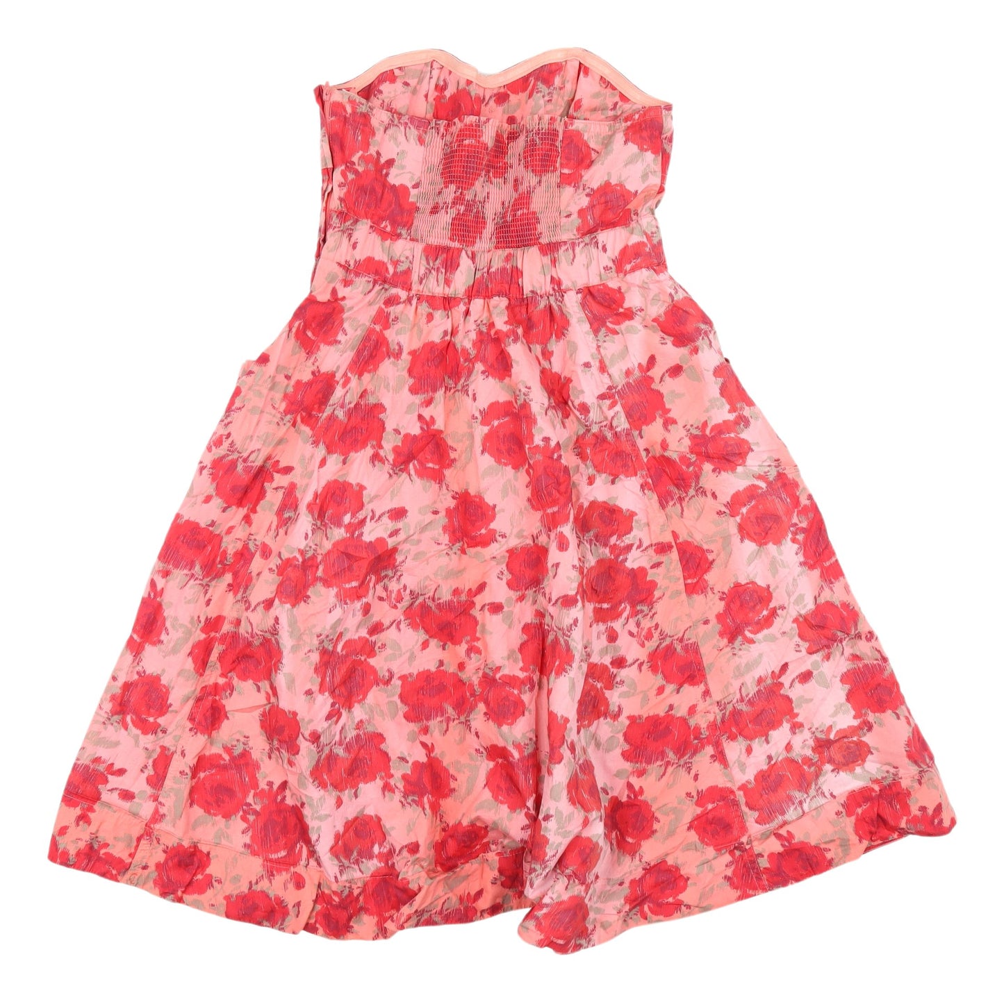 H&M Women's Floral Strapless Dress, Size 6, Multicolour