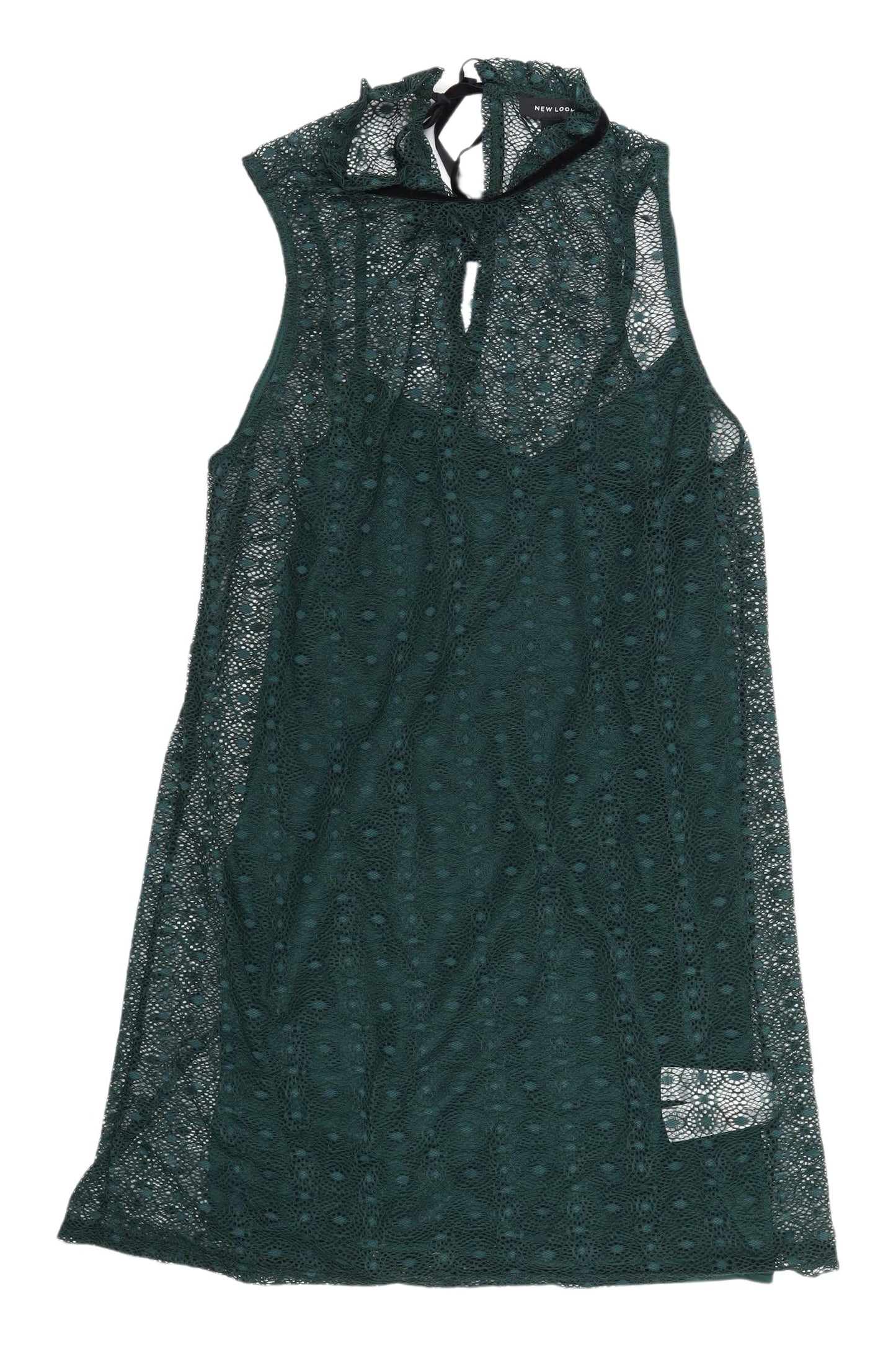 New Look Women's Green Sleeveless Dress UK 14