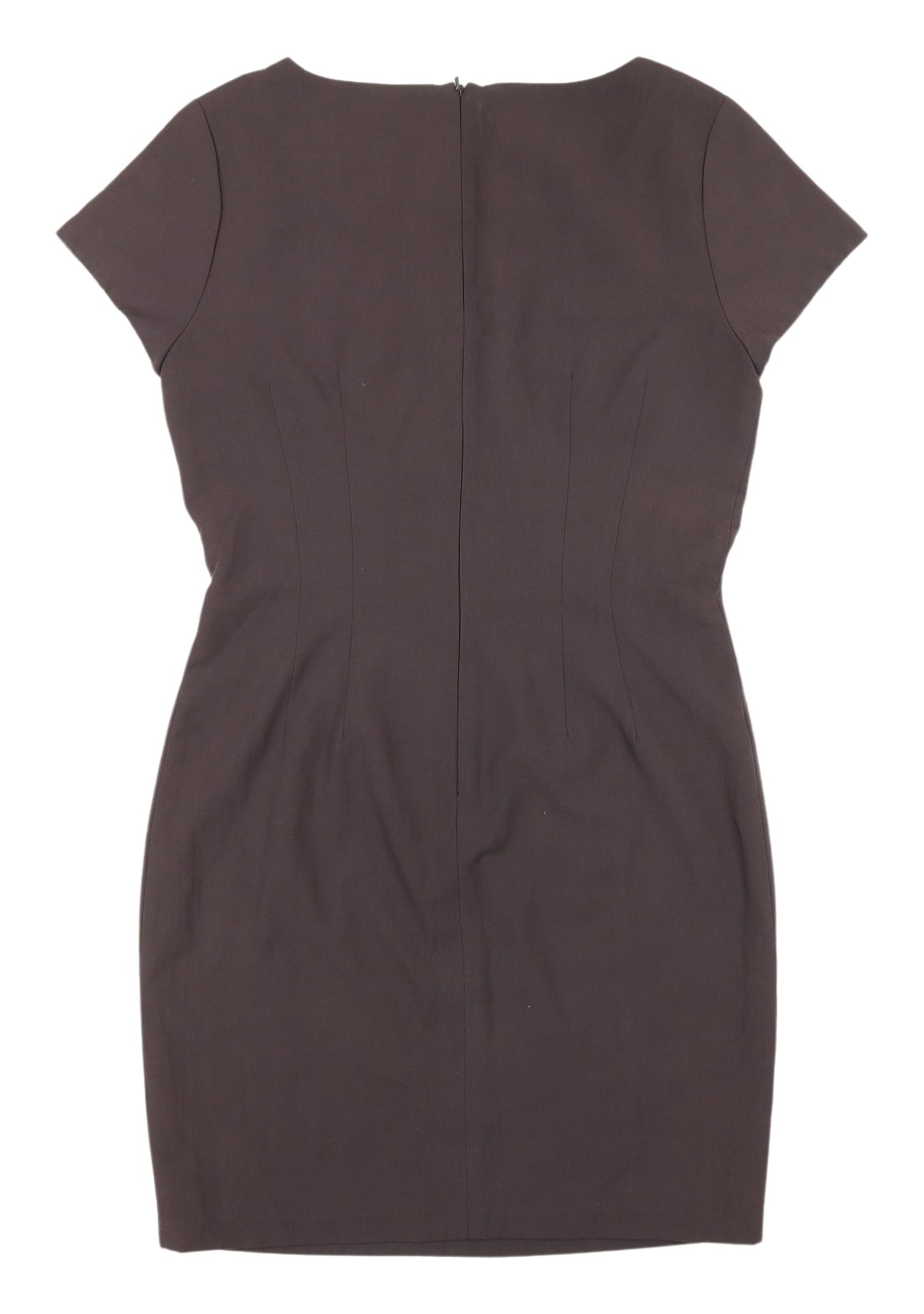 Warehouse Women's Brown Sheath Dress Size 16 Classic Workwear