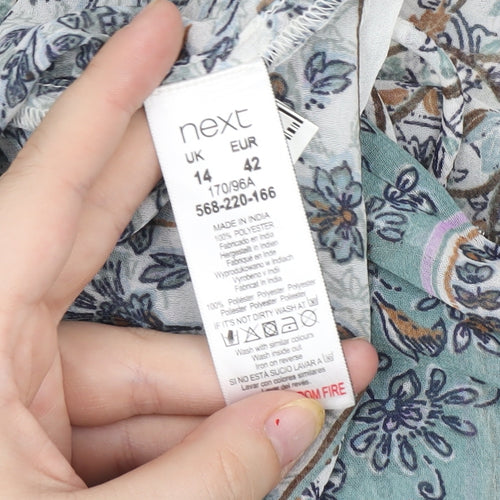 Next Women's Multicoloured Kaftan Dress Size 14