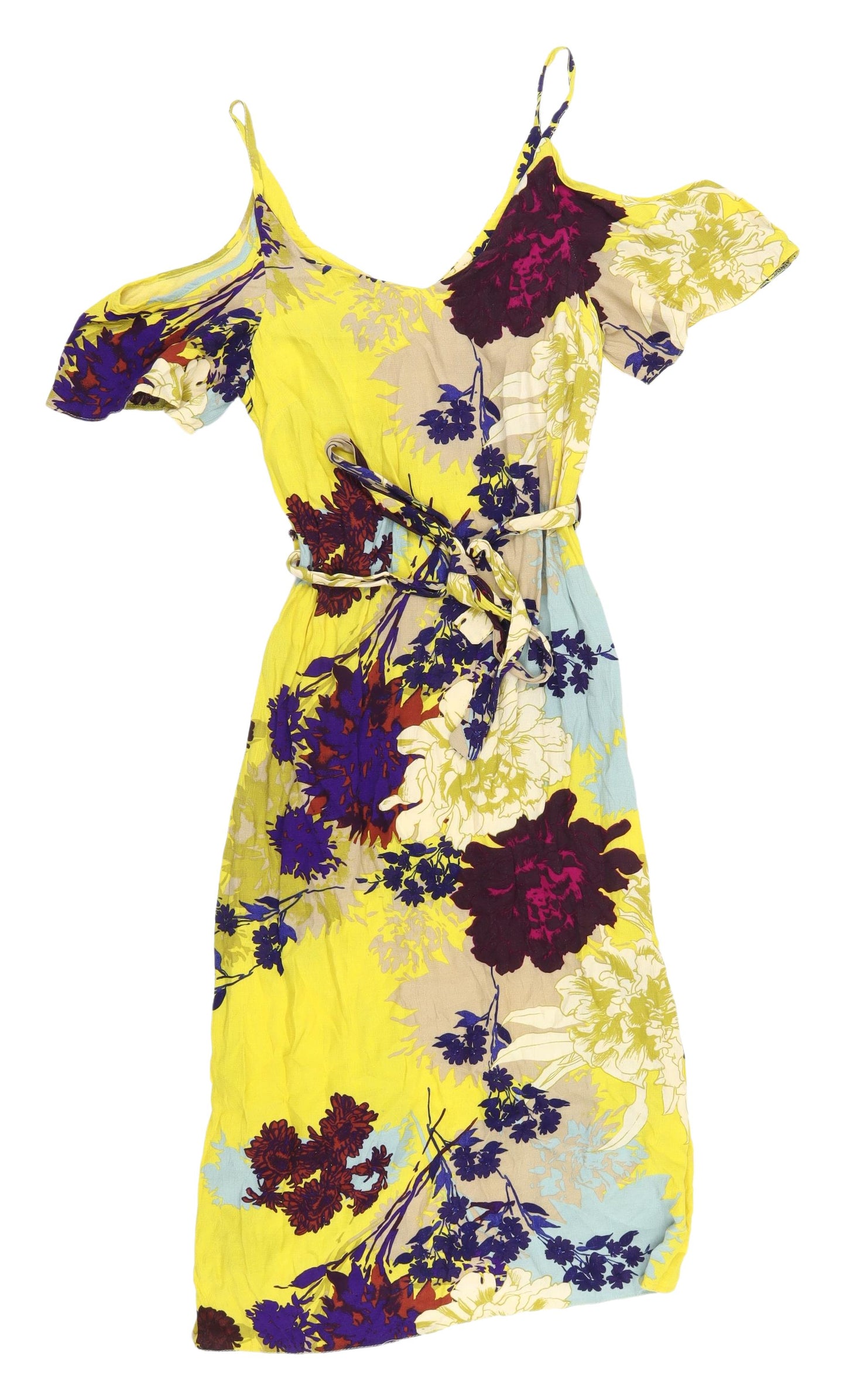 New Look Women's Multicoloured Floral Dress Size 8