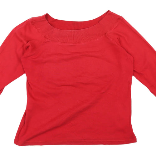 Casual Club Women's Red Pullover Sweatshirt Size 16