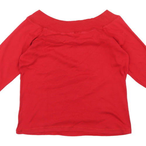 Casual Club Women's Red Pullover Sweatshirt Size 16