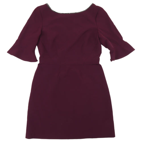Oasis Women's Purple A-Line Knee Length Dress Size 10