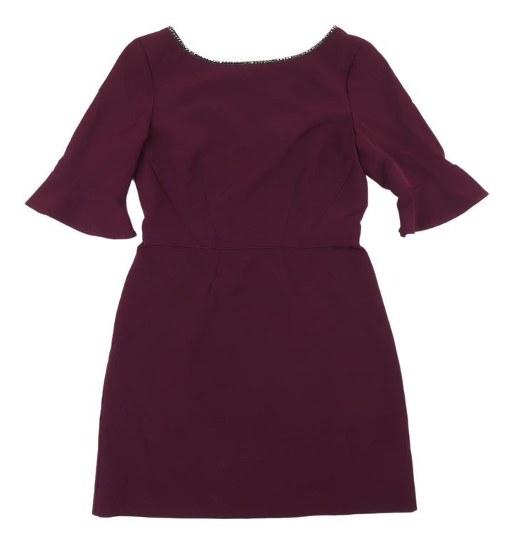 Oasis Women's Purple A-Line Knee Length Dress Size 10